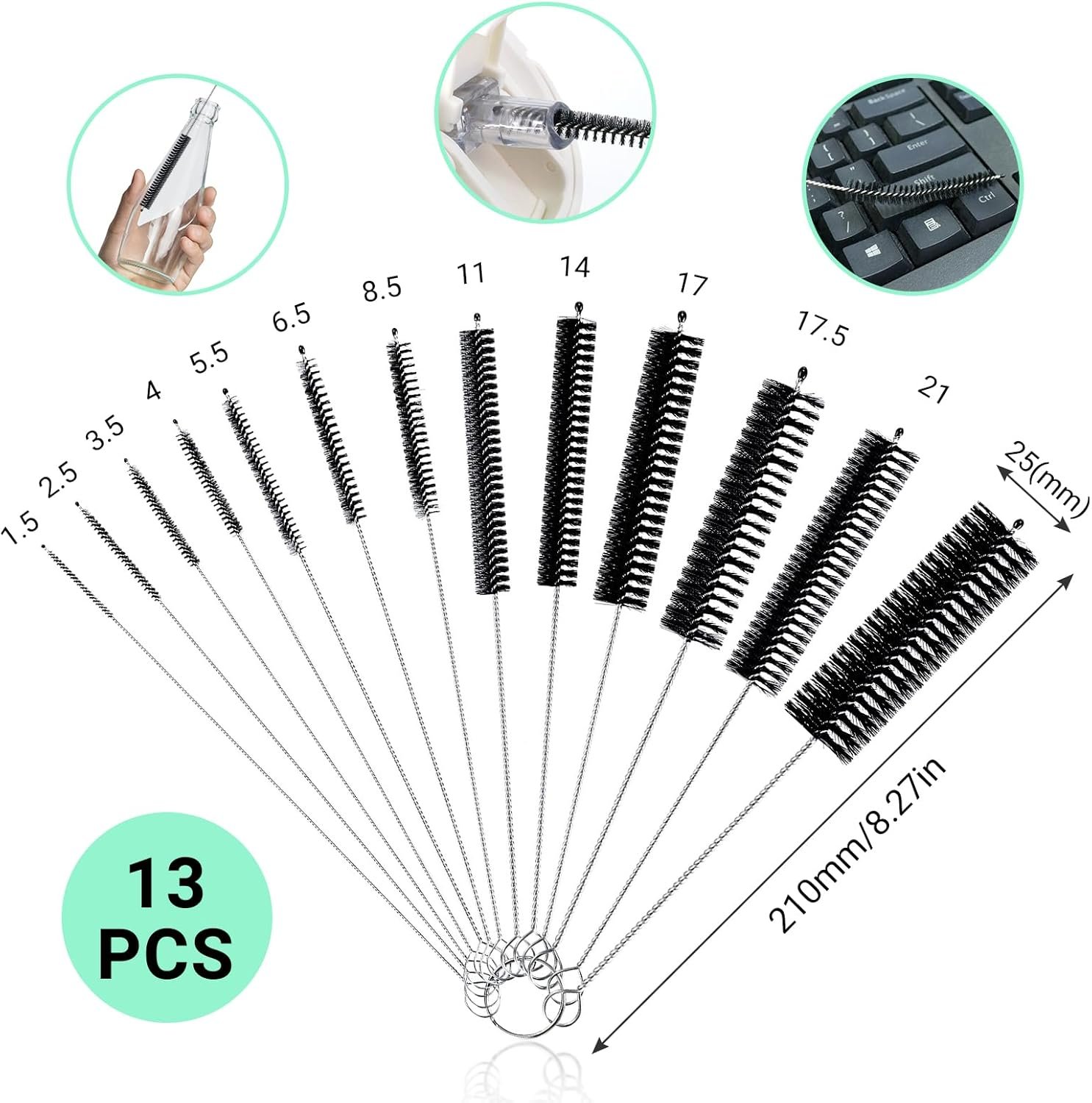 13pcs Nylon Tube & Bottle Cleaning Brush Set - Image 2