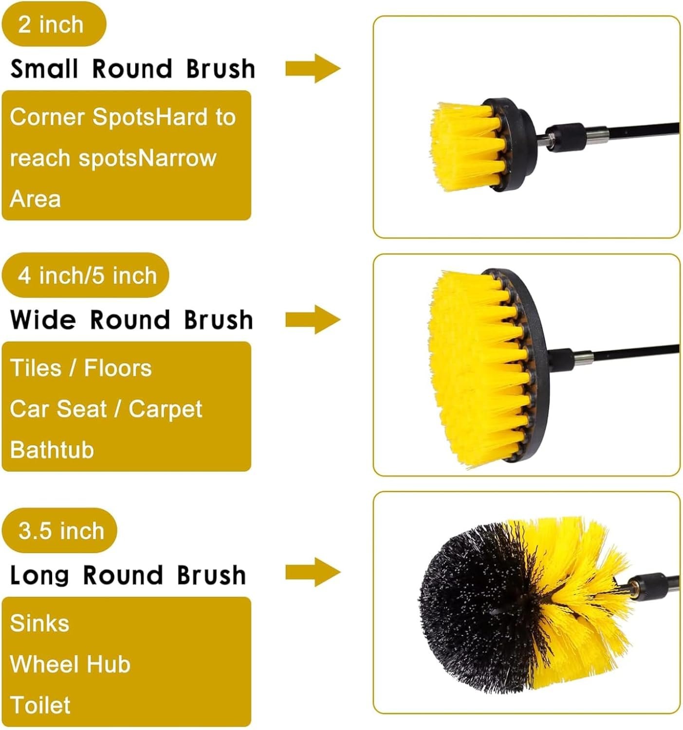 18-Piece Drill Brush Car Cleaning Kit - Image 4