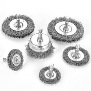1/4" Hex Shank Wire Cup Brush Set