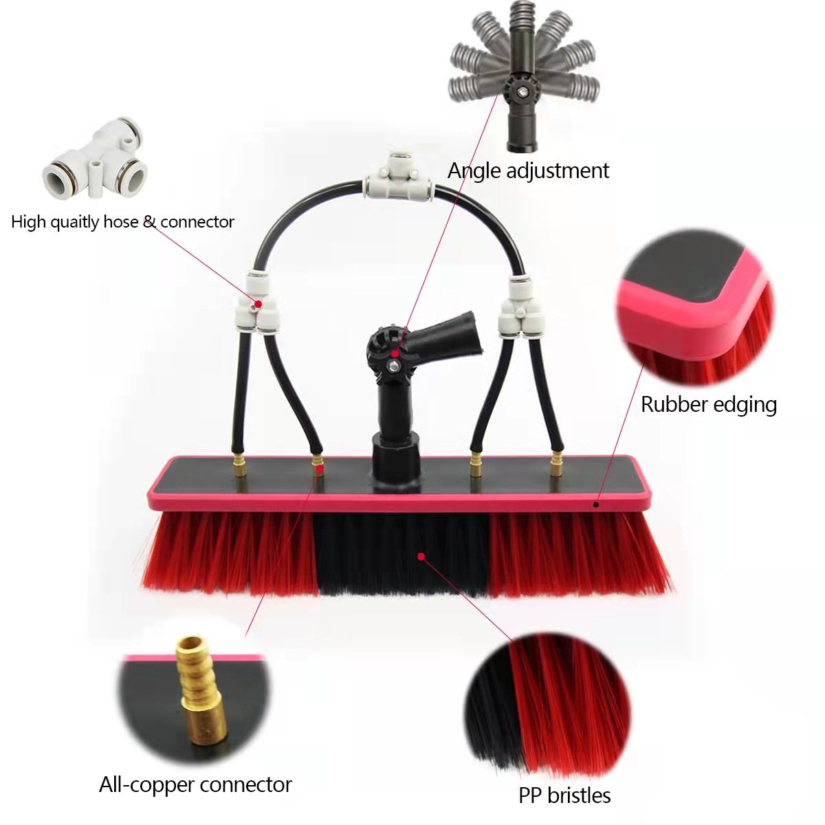 Telescopic Water Fed Pole Cleaning Brush - Image 3