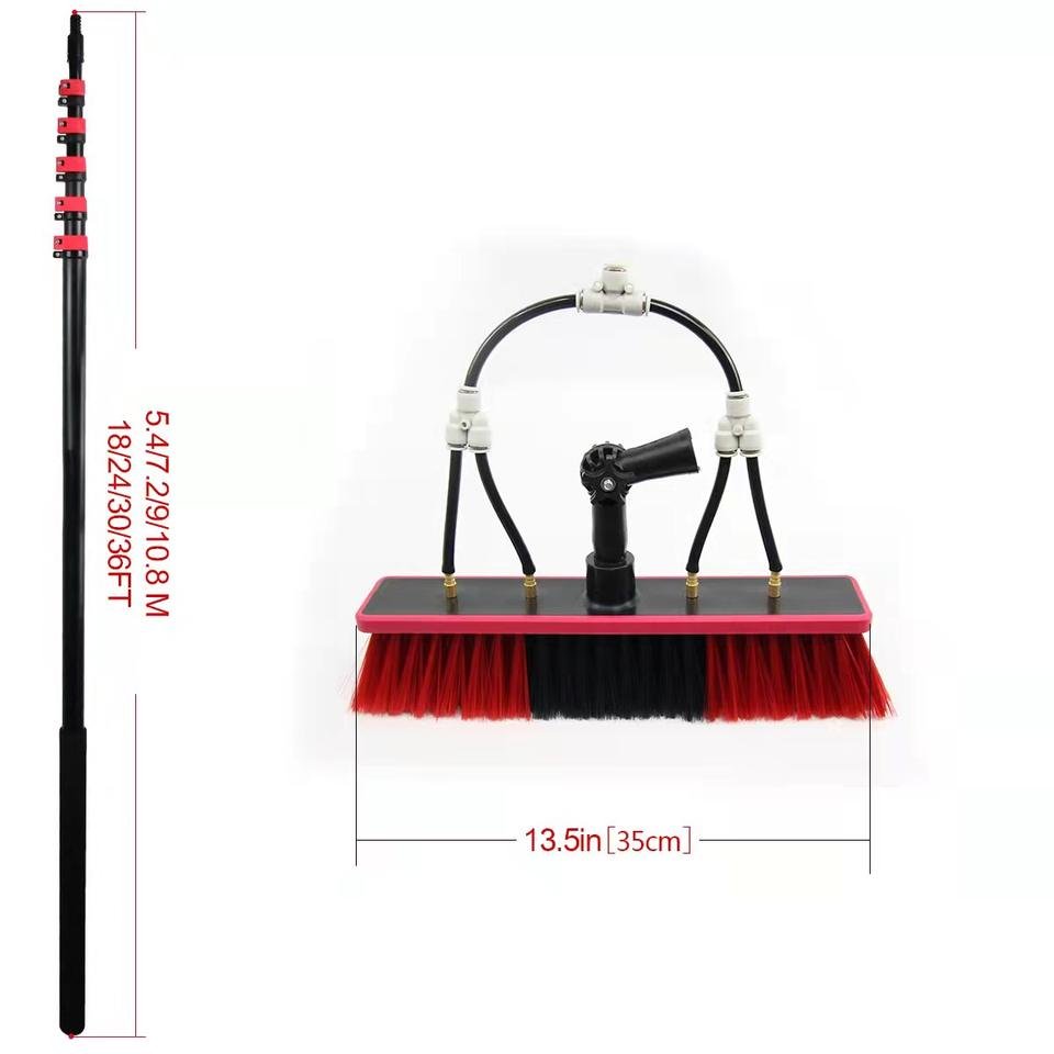 Telescopic Water Fed Pole Cleaning Brush - Image 2