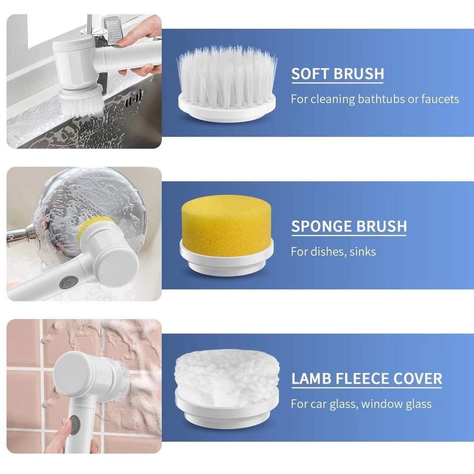 3-in-1 Cordless Electric Spin Scrubber - Image 2